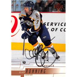 Cliff Ronning Autographed Hockey Card - Nashville Predators, 67 - 2001 Upper Deck No.325