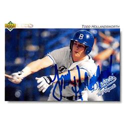 621221 Todd Hollandsworth Autographed Baseball Card - Los Angeles Dodgers, 67 - 1992 Upper Deck No.160