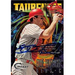 621255 Eddie Taubensee Autographed Baseball Card - Cincinnati Reds, 67 - 1997 Circa No.107