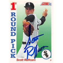 621276 Scott Ruffcorn Autographed Baseball Card - Chicago White Sox, 67 - 1992 Score 1st Round Pick No.806
