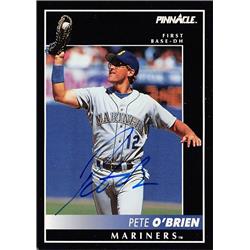 621320 Pete O Brien Autographed Baseball Card - Seattle Mariners, 67 - 1992 Pinnacle No.125