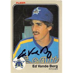 621326 Ed Vande Berg Autographed Baseball Card - Seattle Mariners, 67 - 1983 Fleer No.488