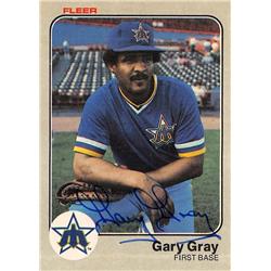 621327 Gary Gray Autographed Baseball Card - Seattle Mariners, 67 - 1983 Fleer No.480