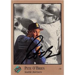 621365 Pete O Brien Autographed Baseball Card - Seattle Mariners, 67 - 1992 Leaf Studio No.238