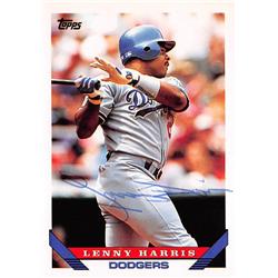621389 Lenny Harris Autographed Baseball Card - Los Angeles Dodgers, 67 - 1993 Topps No.177 Ballpoint