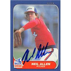 621667 Neil Allen Autographed Baseball Card - Chicago White Sox - 1986 Fleer Update No.U3