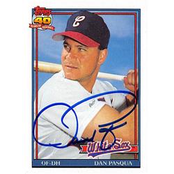 621688 Dan Pasqua Autographed Baseball Card - Chicago White Sox - 1991 Topps No.364