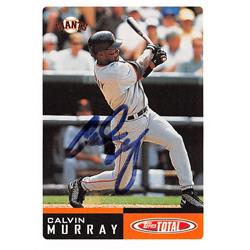 621770 Calvin Murray Autographed Baseball Card - San Francisco Giants - 2002 Topps Total No.949