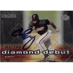 621771 Calvin Murray Autographed Baseball Card - San Francisco Giants - 1999 Upper Deck Diamond Debut Rookie No.114