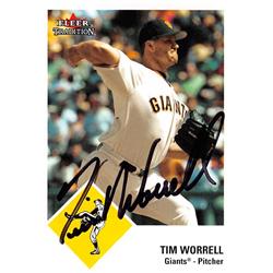 621804 Tim Worrell Autographed Baseball Card - San Francisco Giants - 2003 Fleer Tradition No.U32