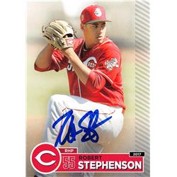 626769 Robert Stephenson Autographed Baseball Card - Cincinnati Reds - 2017 Kahns No.55