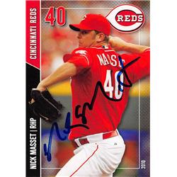 626788 Nick Masset Autographed Baseball Card - Cincinnati Reds - 2010 Kahns No.40