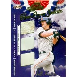 627140 Jeff Kent Player Used Base Patch Baseball Card - San Francisco Giants - 2001 Playoff Absolute Home Opener Souvenirs No.OD34 LE 40-75