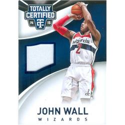 Picture of Autograph Warehouse 627145 John Wall Player Worn Jersey Patch Basketball Card - Washington Wizards - 2014 Panini Totally Certified No.44 LE 30-199