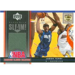 Picture of Autograph Warehouse 627154 Jason Terry Player Worn Jersey Patch Basketball Card - Dallas Mavericks - 2005 Upper Deck Hardwood Classics Slam No.HC27