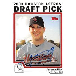 637361 Jason Hirsch Autographed Baseball Card - Houston Astros - 2004 Topps Draft Pick First Year Rookie No.682