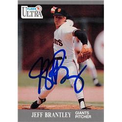 637535 Jeff Brantley Autographed Baseball Card - San Francisco Giants - 1991 Fleer Ultra No.316