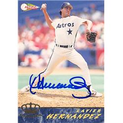 637538 Xavier Hernandez Autographed Baseball Card - Houston Astros - 1994 Pacific No.268