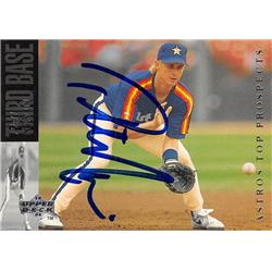 637558 Phil Nevin Autographed Baseball Card - Houston Astros - 1993 Upper Deck Top Prospect No.230