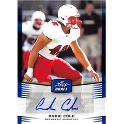 638438 Audie Cole Autographed Football Card - NC State Wolfpack - 2012 Leaf Draft Rookie No.AC2