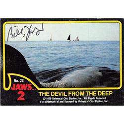 638678 Billy Van Zandt Autographed Poker Card - Jaws 2 - 1978 Universal Studios No.23