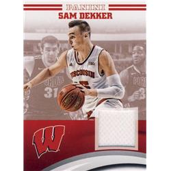 Picture of Autograph Warehouse 638953 Sam Dekker Player Worn Jersey Patch Basketball Card - Wisconsin Badgers - 2015 Panini Team Collection No.SD-WIS