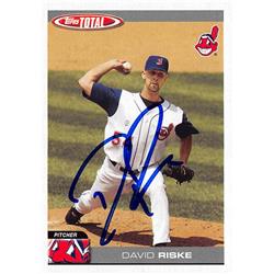 650867 David Riske Autographed Baseball Card - Cleveland Indians, FT - 2004 Topps Total No.321