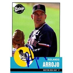650959 Rolando Arrojo Autographed Baseball Card - Boston Red Sox, FT - 2001 Upper Deck Vintage No.98