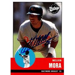 651010 Melvin Mora Autographed Baseball Card - Baltimore Orioles, FT - 2001 Upper Deck Vintage No.77