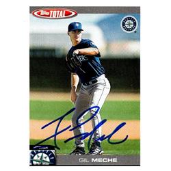 651072 Gil Meche Autographed Baseball Card - Seattle Mariners, FT - 2004 Topps Total No.377