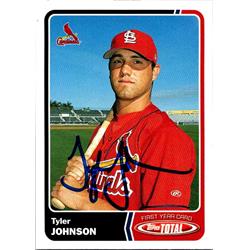 651190 Tyler Johnson Autographed Baseball Card - St. Louis Cardinals, FT - 2003 Topps Total First Year Rookie No.967