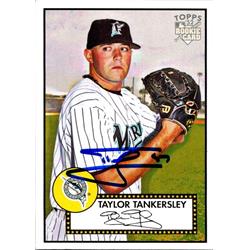 651242 Taylor Tankersley Autographed Baseball Card - Florida Marlins, FT - 2007 Topps 52 Rookie No.173