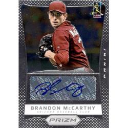 651280 Brandon Mccarthy Autographed Baseball Card - Arizona Diamondbacks - 2012 Panini Prizm No.BM