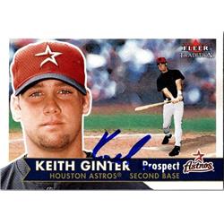 651352 Keith Ginter Autographed Baseball Card - Houston Astros, FT - 2001 Fleer Tradition No.362