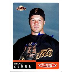 651418 Chad Zerbe Autographed Baseball Card - San Francisco Giants, FT - 2002 Topps Total No.940