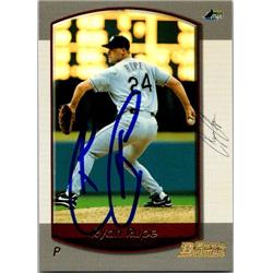 651545 Ryan Rupe Autographed Baseball Card - Tampa Rays, FT - 2000 Bowman No.18