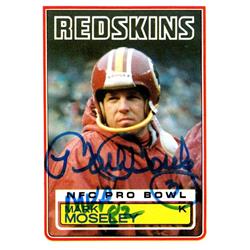 651616 Mark Moseley Autographed Football Card - Washington Redskins, SC - 1983 Topps No.494 Inscribed MVP 82 -  Autograph Warehouse