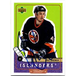651770 Eric Brewer Autographed Hockey Card - New York Islanders, FT - 1999 Upper Deck Retro No.53