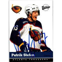 651890 Patrik Stefan Autographed Hockey Card - Atlanta Thrashers, FT - 2000 Upper Deck Vintage No.13