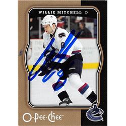 652071 Willie Mitchell Autographed Hockey Card - Vancouver Canucks - 2007 O Pee Chee No.478