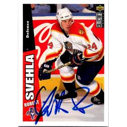 652183 Robert Svehla Autographed Hockey Card - Florida Panthers, FT - 1996 Upper Deck No.104