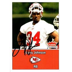 653091 Larry Johnson Autographed Football Card - Kansas City Chiefs, SC - 2003 Fleer Tradition No.275
