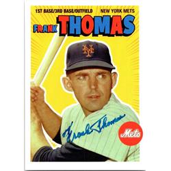 Frank Thomas Autographed Baseball Card - New York Mets  - SC - Custom Stat Card