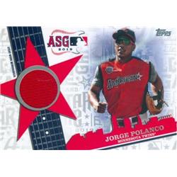 Jorge Polanco player worn jersey patch baseball card (Minnesota Twins) 2019 Topps All Star #ASSRJP - MLB Game Used Jerseys
