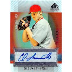 649935 Chris Lambert Autographed Baseball Card - St. Louis Cardinals - 2004 Upper Deck Prospects Rookie Refractor No.301 LE 171-400