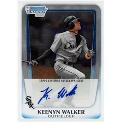 650141 Keenyn Walker Autographed Baseball Card - Chicago White Sox - 2012 Topps Bowman Chrome No.BCAPKWA