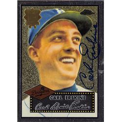 650253 Carl Erskine Autographed Baseball Card - Brooklyn Dodgers, SC - 1995 Topps Chrome Archive No.250 -  Autograph Warehouse