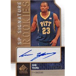 650556 Sam Young Autographed Basketball Card - Pittsburgh Panthers - 2009 Upper Deck Signature Rookies No.RSY LE 141-199