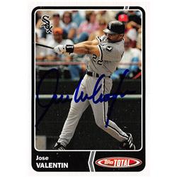 650911 Jose Valentin Autographed Baseball Card - Chicago White Sox, FT - 2003 Topps Total No.786