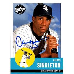 650972 Chris Singleton Autographed Baseball Card - Chicago White Sox, FT - 2001 Upper Deck Vintage No.146